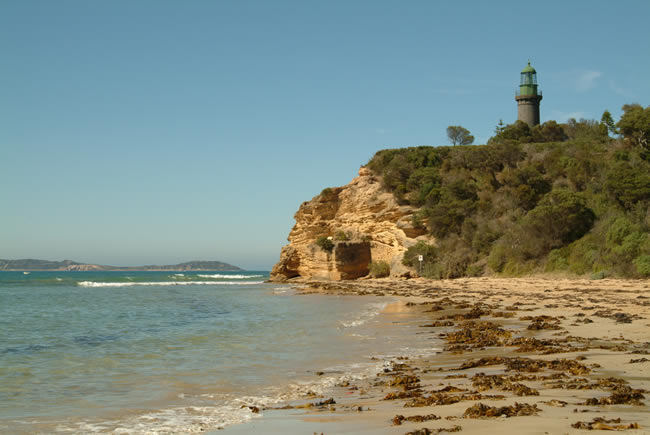Black Lighthouse, Queenscliff, Bellarine Peninsula, Victoria, Australia.
