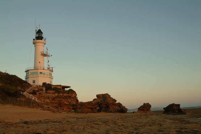 Dusk, Point Lonsdale lighthouse, Bellarine Peninsula, Victoria, Australia.