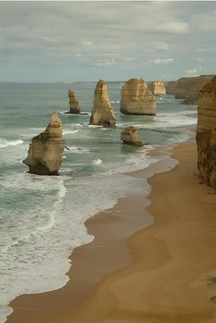 Sand wave patterns, Twelve Apostles, Great Ocean Road, Victoria, Australia.