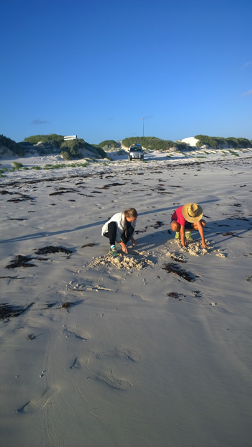 Enjoying the beach near the Eyre Bird Observatory, Eyre, Western Australia.