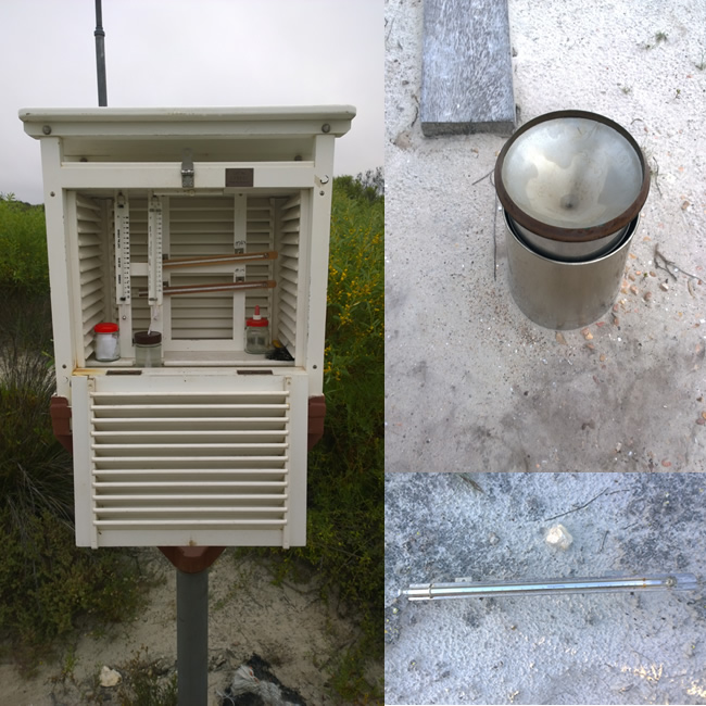 The weather station at the Eyre Bird Observatory, Eyre, Western Australia.