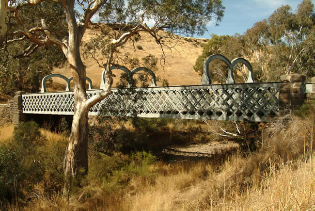 Two lane Mia Mia bridge, Redesdale, central Victoria, Australia. Known as the Mia Mia Bridge.