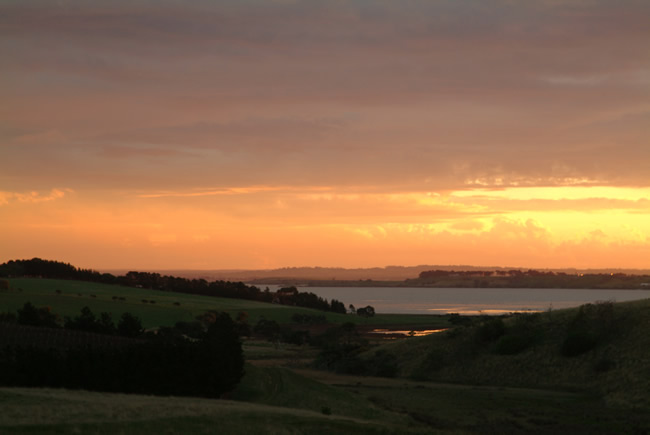 Sunset, Lake Connewarre, Bellarine Peninsula, Victoria, Australia.