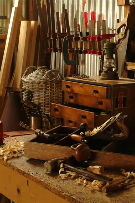 Craftsman's workbench, Geelong, Victoria, Australia.