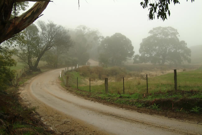 Prendergast Lane, Cobaw, central Victoria, Australia.