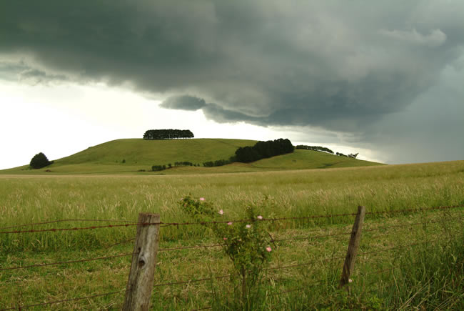 Storm over Clarke's Hill, near Ballarat, Victoria, Australia.
