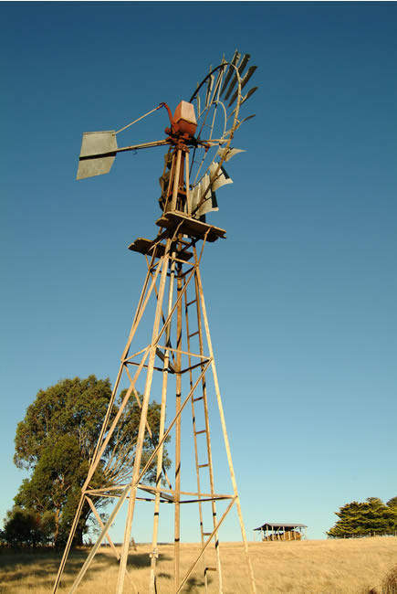 Windmill at Evansford, near Ballarat, Victoria, Australia.