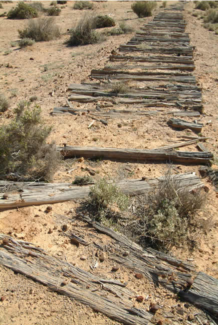 Ruins of a railway, Old Ghan Railway, North Creek, South Australia.