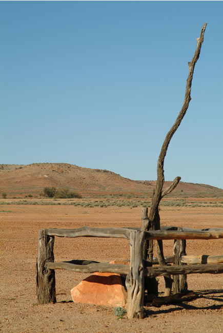 Historic Angle Telegraph Pole, Oodnadatta Track, South Australia.