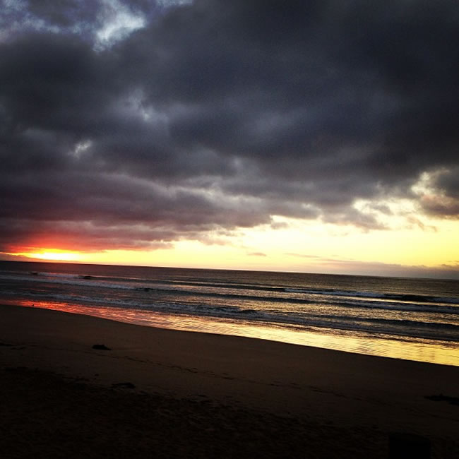 Beautiful morning sun. Lorne, Victoria, Australia.