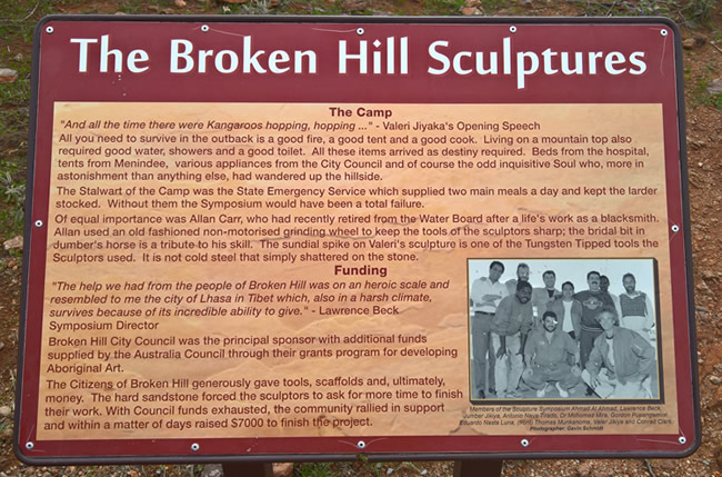The Broken Hill Sculptures, Living Desert, Broken Hill, New South Wales Australia.