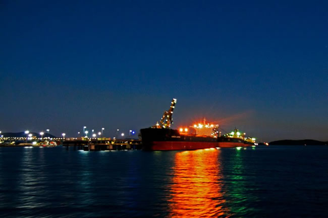 Coal terminal, Gladstone Harbour, Queensland, Australia.