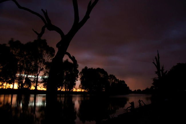 Dawn at Frenchman's Creek, western New South Wales, Australia.
