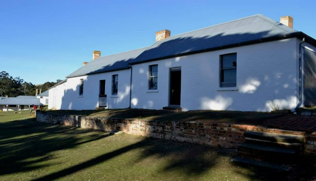 Irish nationalist leader William Smith O'Brien's convict cottage, Maria Island, Tasmania, Australia.