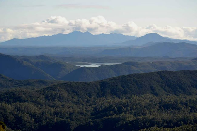 Mountains on the west coast of Tasmania, Australia.