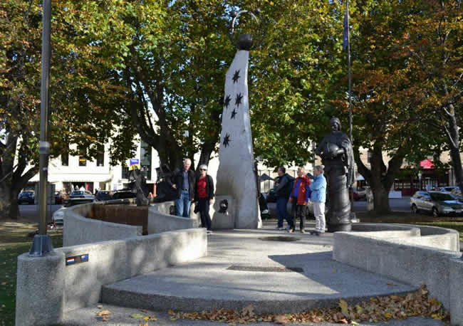 Monument to the Dutch seafarer Abel Tasman, Hobart, Tasmania, Australia.