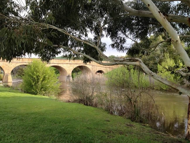 The Richmond Bridge, Australia's oldest operating bridge, at Richmond, near Hobart, Tasmania, Australia