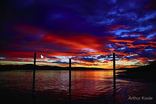 Sunrise at Graham Creek, Gladstone Harbour, Queensland, Australia.
