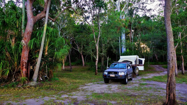 The Log Dump Camping area, near Tin Can Bay, Queensland, Australia.