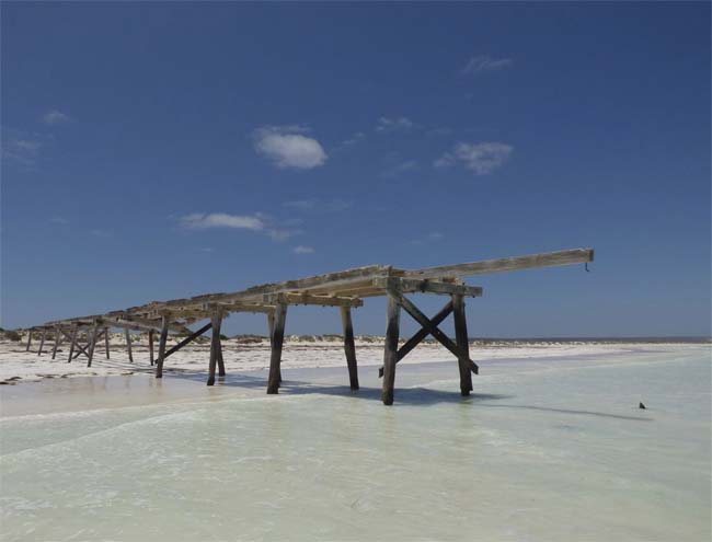 Abandoned jetty at Eucla, Western Australia.