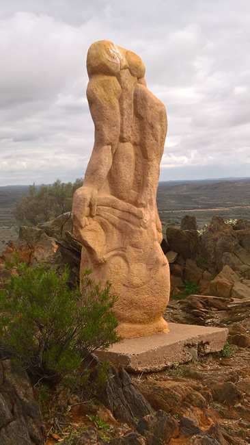 Moon Goddess Sculpture, Broken Hill Sculptures, Living Desert, Broken Hill, New South Wales, Australia.