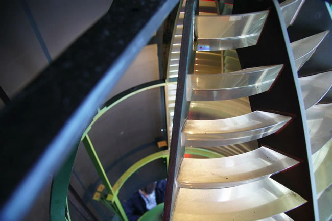 Looking past the lens into the lighthouse gives an interesting view ... at Point Lonsdale Lighthouse, Victoria, Australia.