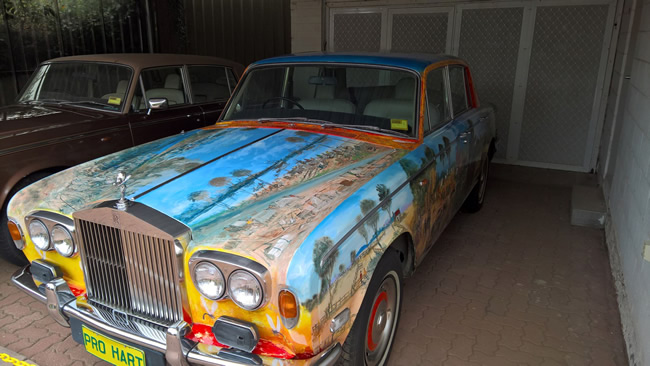 Pro Hart's painted Rolls Royce, Broken Hill, New South Wales Australia.