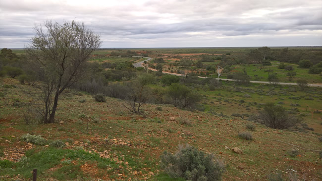 Road over the Mundi Mundi Plains, toward Silverton, New South Wales Australia.