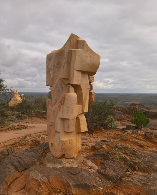 The Angles of the Sun Sculpture, Broken Hill Sculptures, Living Desert, Broken Hill, New South Wales, Australia.