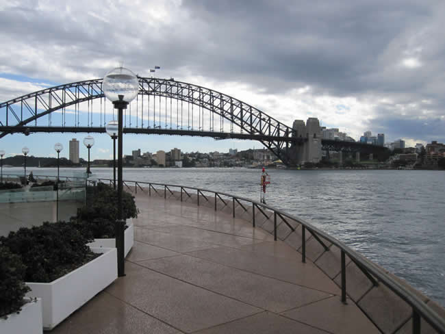 Sydney and the Harbour Bridge, New South Wales, Australia.