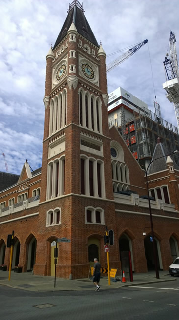 The town hall clock tower, Perth, Western Australia