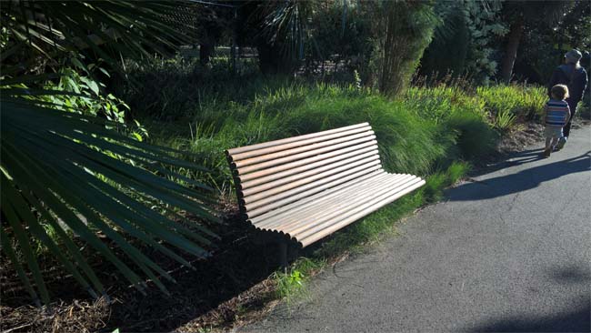 Seat in the Geelong Botanic Gardens, Victoria, Australia.
