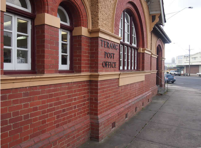 Historic Post Office, in the main street of Terang, western Victoria, Australia.