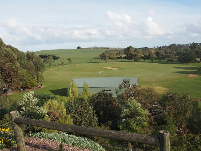 The oval and golf club in Terang, western Victoria, Australia.