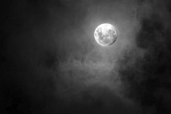 The moon was a ghostly galleon, tossed upon cloudy seas ... near Wonthaggi, Victoria, Australia.