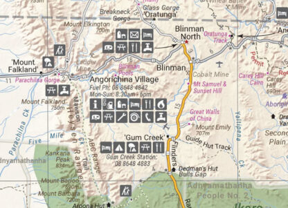 Hema map of Flinders Ranges South Australia - Gum Creek Station