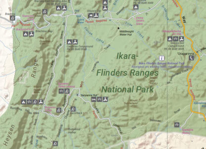 Hema map of Flinders Ranges South Australia - National Park