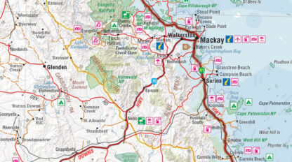 Hema Queensland - Brisbane to Cairns map showing Mackay