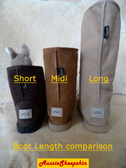 AussieSheepskin Classic Ugg Boots size comparison.