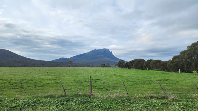 The Grampian Ranges - Gariwerd - from Dunkeld at the southern end of the Grampians.