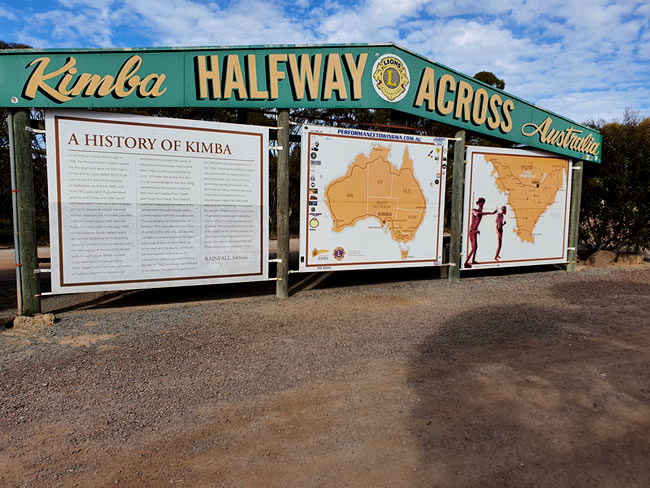 Halfway across! Kimba is a thriving farming community halfway across Australia.