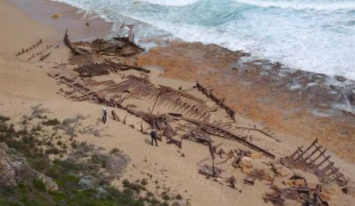 Shipwreck of the Ethel, at Reef Head, Yorke Peninsula