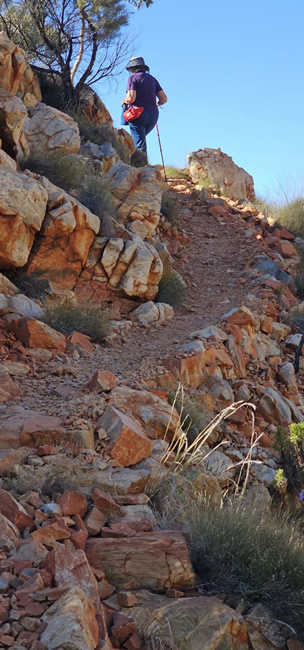 A steeper part of the Ormiston Gorge walk.